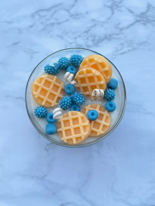 Morning blueberry waffle